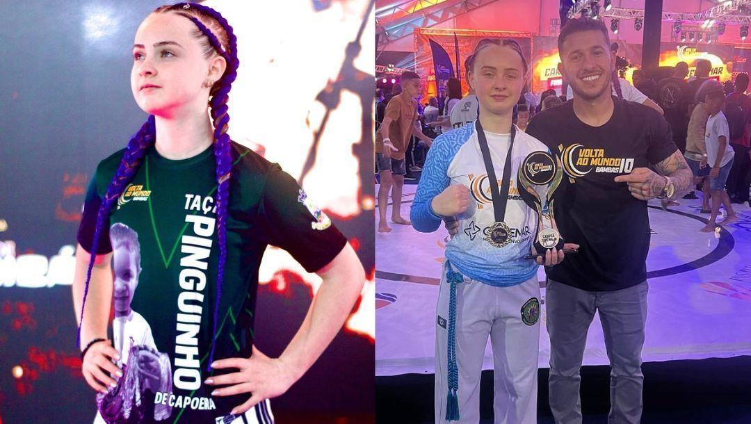 Adolescente de Alfredo Wagner é bicampeã mundial de capoeira 